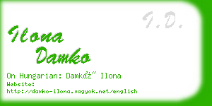 ilona damko business card